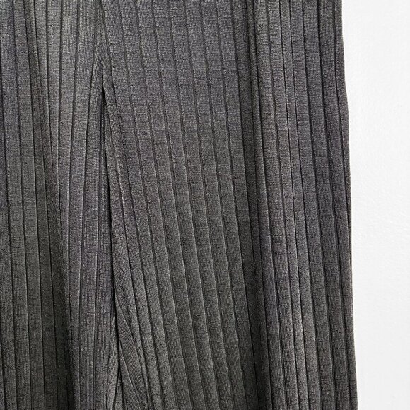 Club Monaco Womens Black Ribbed Cropped Pants Small - Picture 2 of 5